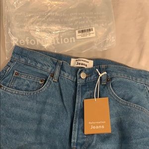 Reformation Cynthia High Relaxed Jean- Mykonos